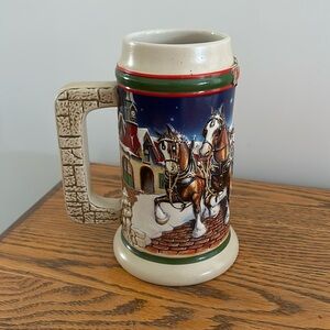 1998 Tasse à bière décorative Budweiser Grant's Farm Holiday CS343